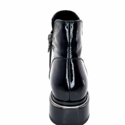 Basic<Elue Par Nous Bottines Sanchez Cuir Vernis Noir