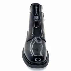 Basic<Elue Par Nous Bottines Sanchez Cuir Vernis Noir