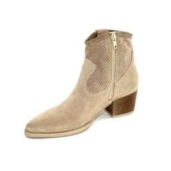 Féminin|Bottines Eté<Ivoire0104a Bottines Eté Ivoire A53079 Daim Fossile Beige