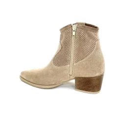 Féminin|Bottines Eté<Ivoire0104a Bottines Eté Ivoire A53079 Daim Fossile Beige
