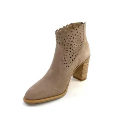 Fantaisie|Bottines Eté<Myma Bottines Eté 7750 Chèvre Velour Taupe