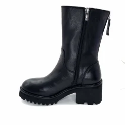 Basic|Bottines<marcha / m.moustafa Bottines Fourrées à Talons Ivoire Evs 2963 Cuir Noir