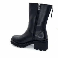 Basic|Bottines<marcha / m.moustafa Bottines Fourrées à Talons Ivoire Evs 2963 Cuir Noir