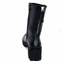 Basic|Bottines<marcha / m.moustafa Bottines Fourrées à Talons Ivoire Evs 2963 Cuir Noir