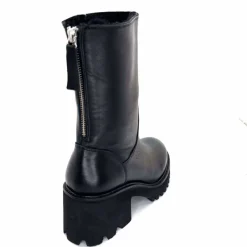 Basic|Bottines<marcha / m.moustafa Bottines Fourrées à Talons Ivoire Evs 2963 Cuir Noir