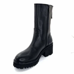 Basic|Bottines<marcha / m.moustafa Bottines Fourrées à Talons Ivoire Evs 2963 Cuir Noir