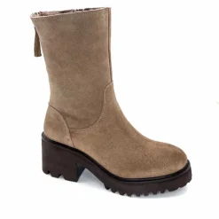 Basic|Bottines<marcha / m.moustafa Bottines Fourrées à Talons Ivoire Evs 2963 Daim Vison Taupe