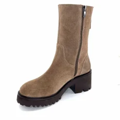 Basic|Bottines<marcha / m.moustafa Bottines Fourrées à Talons Ivoire Evs 2963 Daim Vison Taupe