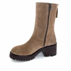 Basic|Bottines<marcha / m.moustafa Bottines Fourrées à Talons Ivoire Evs 2963 Daim Vison Taupe