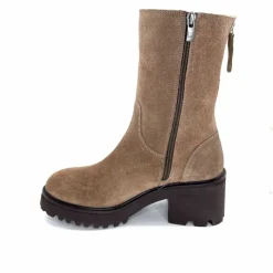Basic|Bottines<marcha / m.moustafa Bottines Fourrées à Talons Ivoire Evs 2963 Daim Vison Taupe