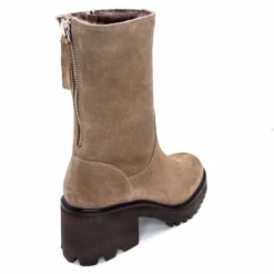 Basic|Bottines<marcha / m.moustafa Bottines Fourrées à Talons Ivoire Evs 2963 Daim Vison Taupe