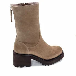Basic|Bottines<marcha / m.moustafa Bottines Fourrées à Talons Ivoire Evs 2963 Daim Vison Taupe