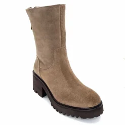Basic|Bottines<marcha / m.moustafa Bottines Fourrées à Talons Ivoire Evs 2963 Daim Vison Taupe