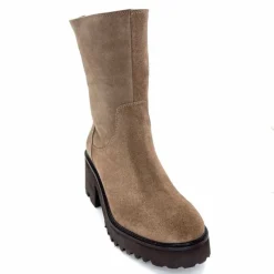 Basic|Bottines<marcha / m.moustafa Bottines Fourrées à Talons Ivoire Evs 2963 Daim Vison Taupe