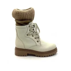 Neige|Montagne<Elena Bottines Fourrées 37003 Cuir Crème Beige