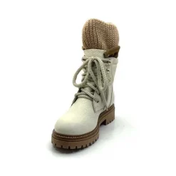 Neige|Montagne<Elena Bottines Fourrées 37003 Cuir Crème Beige
