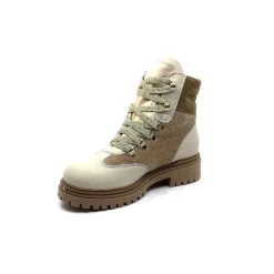Neige|Montagne<Elena Bottines Fourrées 37044 Cuir Crème Beige