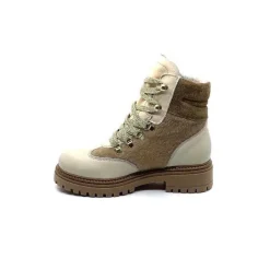 Neige|Montagne<Elena Bottines Fourrées 37044 Cuir Crème Beige