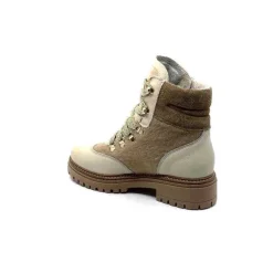 Neige|Montagne<Elena Bottines Fourrées 37044 Cuir Crème Beige