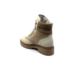 Neige|Montagne<Elena Bottines Fourrées 37044 Cuir Crème Beige