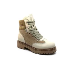 Neige|Montagne<Elena Bottines Fourrées 37044 Cuir Crème Beige
