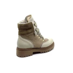 Neige|Montagne<Elena Bottines Fourrées 37044 Cuir Crème Beige