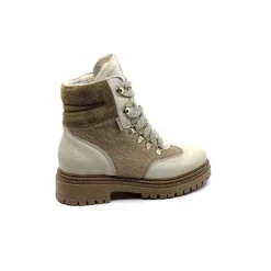 Neige|Montagne<Elena Bottines Fourrées 37044 Cuir Crème Beige