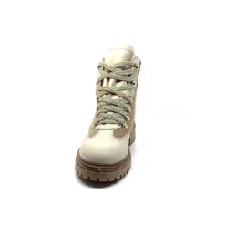 Neige|Montagne<Elena Bottines Fourrées 37044 Cuir Crème Beige