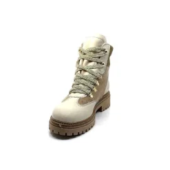 Neige|Montagne<Elena Bottines Fourrées 37044 Cuir Crème Beige