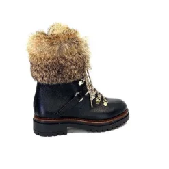Montagne|Fourrure<Elena Bottines Fourrées 37091 Cortina Cuir Noir