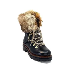 Montagne|Fourrure<Elena Bottines Fourrées 37091 Cortina Cuir Noir