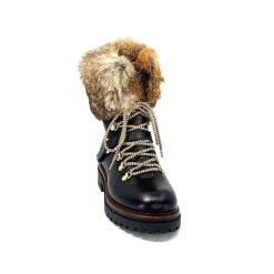 Montagne|Fourrure<Elena Bottines Fourrées 37091 Cortina Cuir Noir