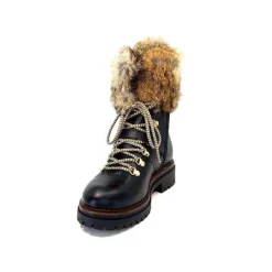 Montagne|Fourrure<Elena Bottines Fourrées 37091 Cortina Cuir Noir