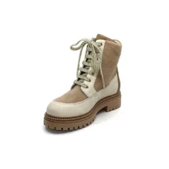 Neige|Fourrées<Elena Bottines Fourrées 37339 Cuir Crème Beige