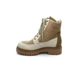 Neige|Fourrées<Elena Bottines Fourrées 37339 Cuir Crème Beige