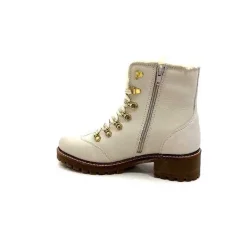 Neige|Fourrure<gemilli sarl - hooper Bottines Fourrées Hooper Shoes Albe Cuir Panna Crème