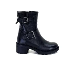 Fourrure|Fourrées<Ivoire-354 Bottines Fourrées Ivoire 109332 Cuir Noir