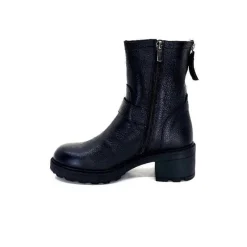 Fourrure|Fourrées<Ivoire-354 Bottines Fourrées Ivoire 109332 Cuir Noir