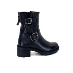 Fourrure|Fourrées<Ivoire-354 Bottines Fourrées Ivoire 109332 Cuir Noir