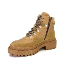 Montagne|Fourrées<Ivoire0209b Bottines Fourrées Ivoire 12301 Cuir Daim Taupe