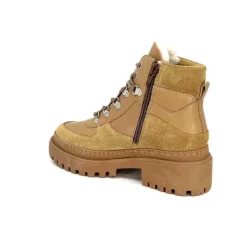 Montagne|Fourrées<Ivoire0209b Bottines Fourrées Ivoire 12301 Cuir Daim Taupe