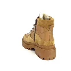 Montagne|Fourrées<Ivoire0209b Bottines Fourrées Ivoire 12301 Cuir Daim Taupe