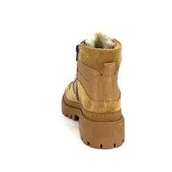 Montagne|Fourrées<Ivoire0209b Bottines Fourrées Ivoire 12301 Cuir Daim Taupe