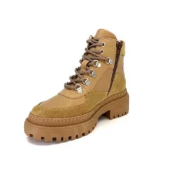 Montagne|Fourrées<Ivoire0209b Bottines Fourrées Ivoire 12301 Cuir Daim Taupe