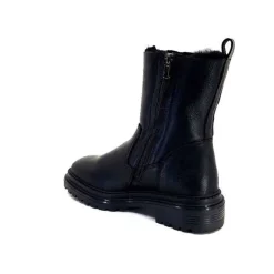 Fourrure|Fourrées<sekada Bottines Fourrées Ivoire 48115 Cuir Noir