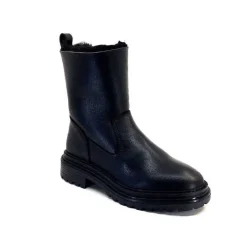 Fourrure|Fourrées<sekada Bottines Fourrées Ivoire 48115 Cuir Noir