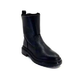 Fourrure|Fourrées<sekada Bottines Fourrées Ivoire 48115 Cuir Noir