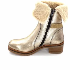 Fourrure|Elégant<MKD Bottines Fourrées Jessy Cuir Gold Or