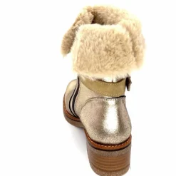 Fourrure|Elégant<MKD Bottines Fourrées Jessy Cuir Gold Or