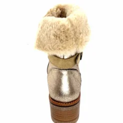 Fourrure|Elégant<MKD Bottines Fourrées Jessy Cuir Gold Or